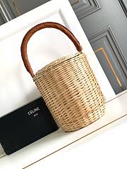 Celine Basket in Wicker and calfskin - 22 x 29 x 21 CM - 2