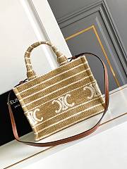 Celine small cabas thais in STRIPED TEXTILE WITH TRIOMPHE - 25.5 x 18.5 x 12 CM - 1