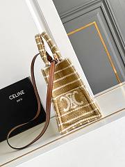 Celine small cabas thais in STRIPED TEXTILE WITH TRIOMPHE - 25.5 x 18.5 x 12 CM - 5