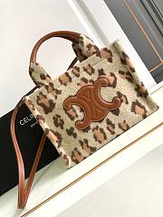 Celine small cabas thais in LEOPARD TEXTILE AND CALFSKIN - 25.5 x 18.5 x 12 CM - 1