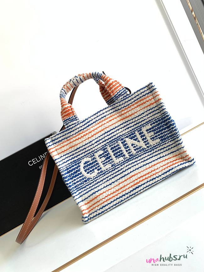 Celine small cabas thais in STRIPED TEXTILE WITH CELINE JACQUARD - 25.5 x 18.5 x 12 CM - 1