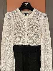 Chanel Long Sleeves Dress Black and White color - 3