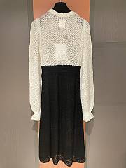 Chanel Long Sleeves Dress Black and White color - 2