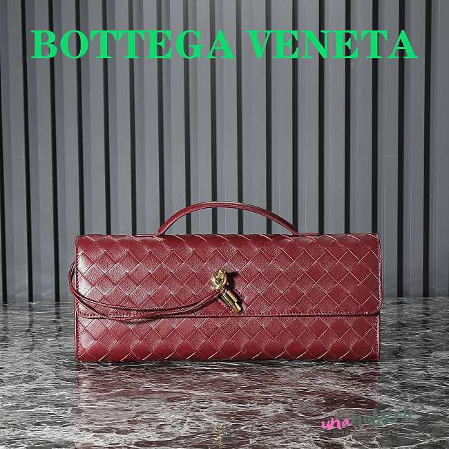 Bottega Veneta Andiamo Clutch Burgundy Leather - 31*13*3cm - 1