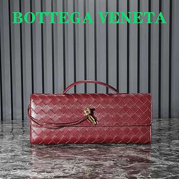 Bottega Veneta Andiamo Clutch Burgundy Leather - 31*13*3cm