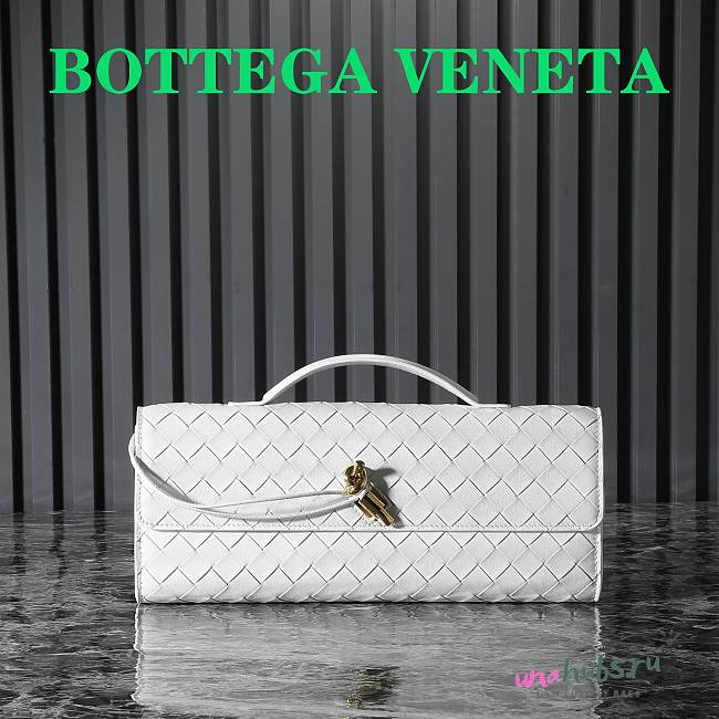 	 Bottega Veneta Andiamo Clutch White Leather - 31*13*3cm - 1