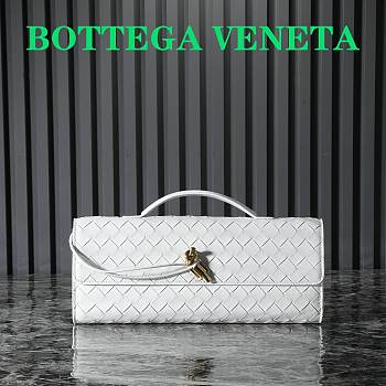 	 Bottega Veneta Andiamo Clutch White Leather - 31*13*3cm