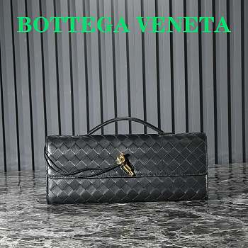 	 Bottega Veneta Andiamo Clutch Black Leather - 31*13*3cm