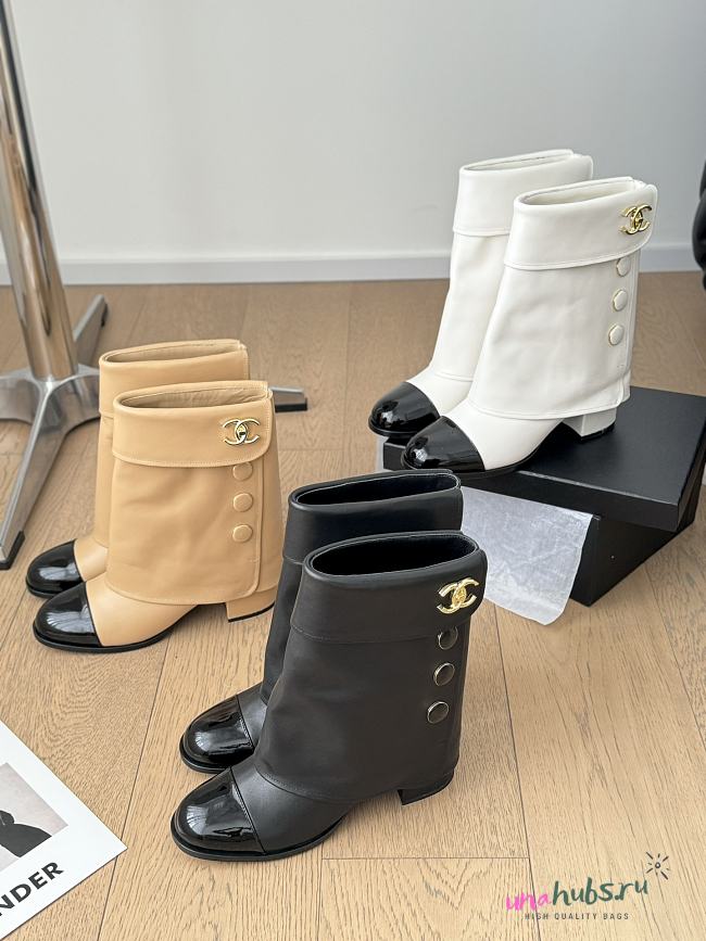 Chanel Knee Short Leather Boot - 1