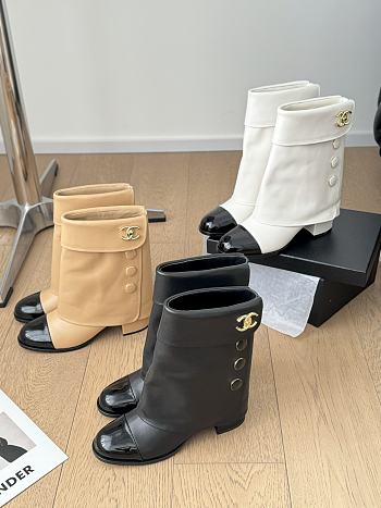 Chanel Knee Short Leather Boot