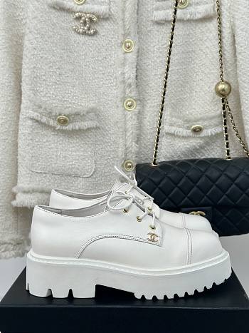 Chanel Calfskin CC Lace Up Boots