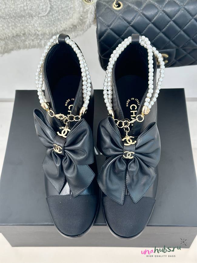 Chanel black bow sandals   - 1