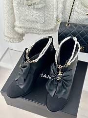 Chanel black bow sandals   - 4