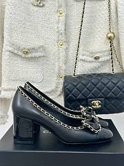 Chanel beige black Lambskin heels - 3