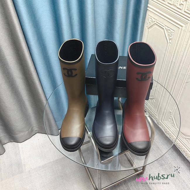 Chanel Rubber Long Boots - 1