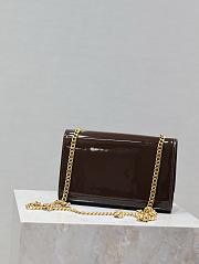 YSL Kate Patent Brown Leather 20cm - 2