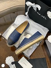 Chanel Espadrilles Blue Leather Shoes - 5