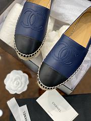 Chanel Espadrilles Blue Leather Shoes - 4