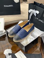 Chanel Espadrilles Blue Leather Shoes - 2