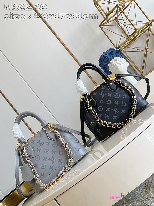 Louis Vuitton Alma BB Grey And Black Color - 1