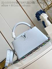 Louis Vuitton Capucines East-West Bag Light blue - 2