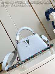 Louis Vuitton Capucines East-West Bag Light blue - 3