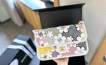 Chanel Flap Bag Flower Canvas 25cm