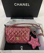 Chanel CF 24C Hollywood Silver Mirror Bag Pink - 1