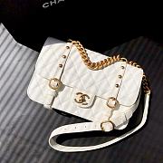 Chanel Vintage White Flap Bag -  17x25x8cm - 1