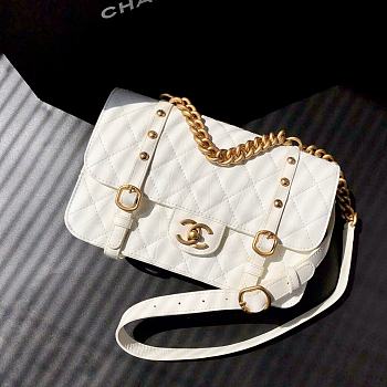 Chanel Vintage White Flap Bag -  17x25x8cm