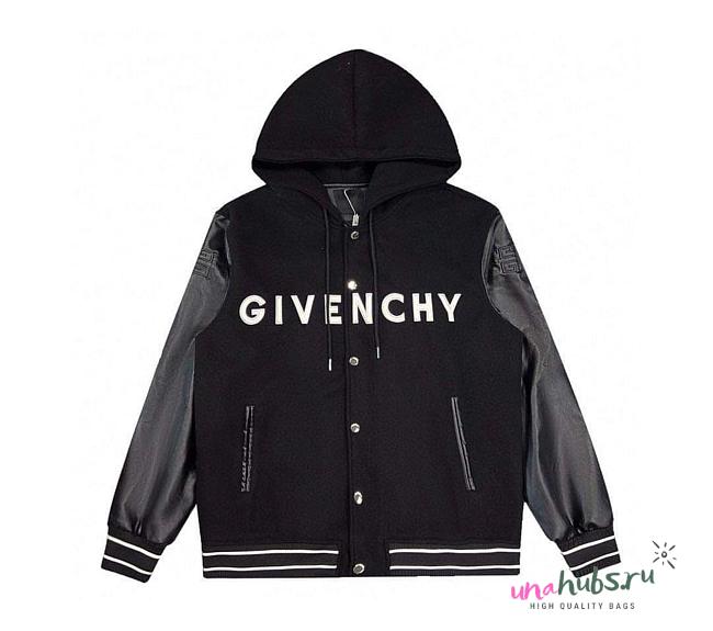 Givenchy Hoodie Jacket Black Leather - 1