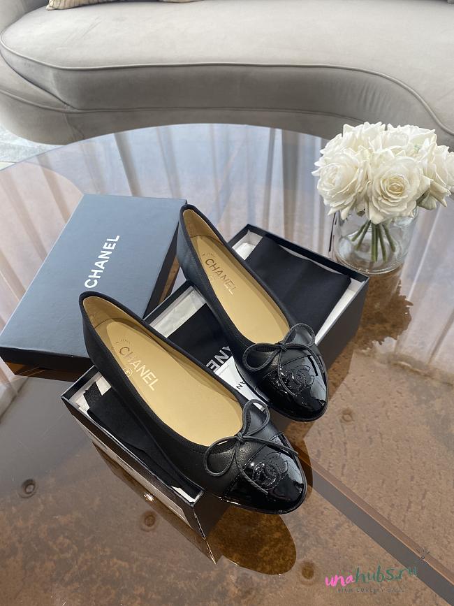 Chanel Lambskin Ballerina Flats Black - 1