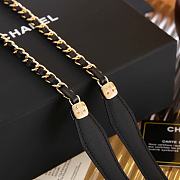 Chanel Chain Belt With Black Leather And Gold Chain - 5