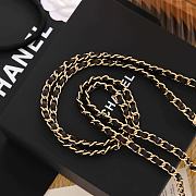 Chanel Chain Belt With Black Leather And Gold Chain - 3