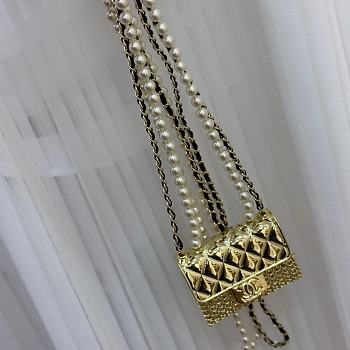 Chanel Chain Belt With Bag Charm and Pearl