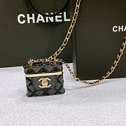 Chanel Metal Resin Calfskin Quilted CC Push Lock Long Necklace Gold Black - 2