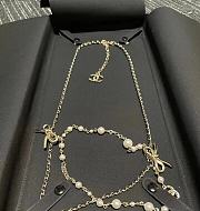 Chanel Chain Belt Leather And Pearl - 5