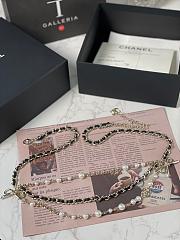 Chanel Chain Belt Leather And Pearl - 2