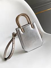 Bvlgari Serpentine Tote in silver Striated calf leather 13 X 17.5 X 5.5Cm - 5