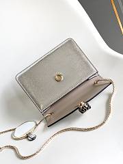 Serpenti Forever Crossbody Bag in silver Molten lizard skin - 20*14*4.5Cm - 4