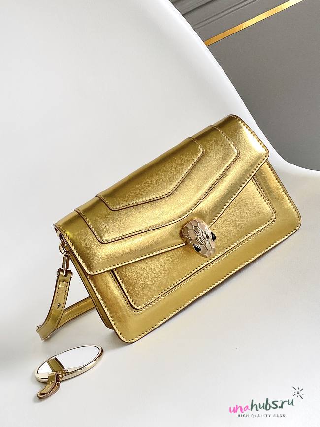 Bvlgari Serpenti Forever metallic-leather cross-body bag - 22 X 13 X 5.5Cm - 1