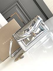 BVLGARI Serpenti Forever Metallic-leather Mini Shoulder Bag In Gray - 22*15*4.5Cm - 1