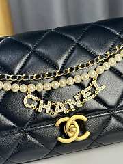 Chanel Black Pearl Gold Chain Strap Bag - 13/27/5cm - 6