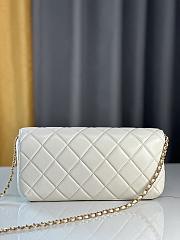 	 Chanel White Pearl Gold Chain Strap Bag - 13/27/5cm - 2