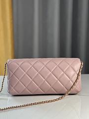 	 Chanel Pink Pearl Gold Chain Strap Bag - 13/27/5cm - 6