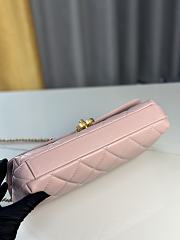 	 Chanel Pink Pearl Gold Chain Strap Bag - 13/27/5cm - 5