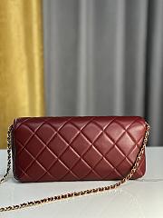 	 Chanel Red Pearl Gold Chain Strap Bag - 13/27/5cm - 6