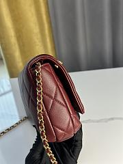 	 Chanel Red Pearl Gold Chain Strap Bag - 13/27/5cm - 3