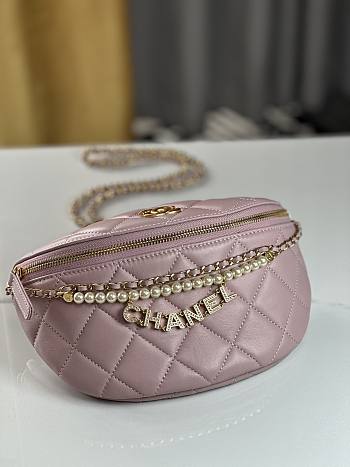 Chanel Waist Bag Pearl&Gold Chain - 17x24 X 11cm