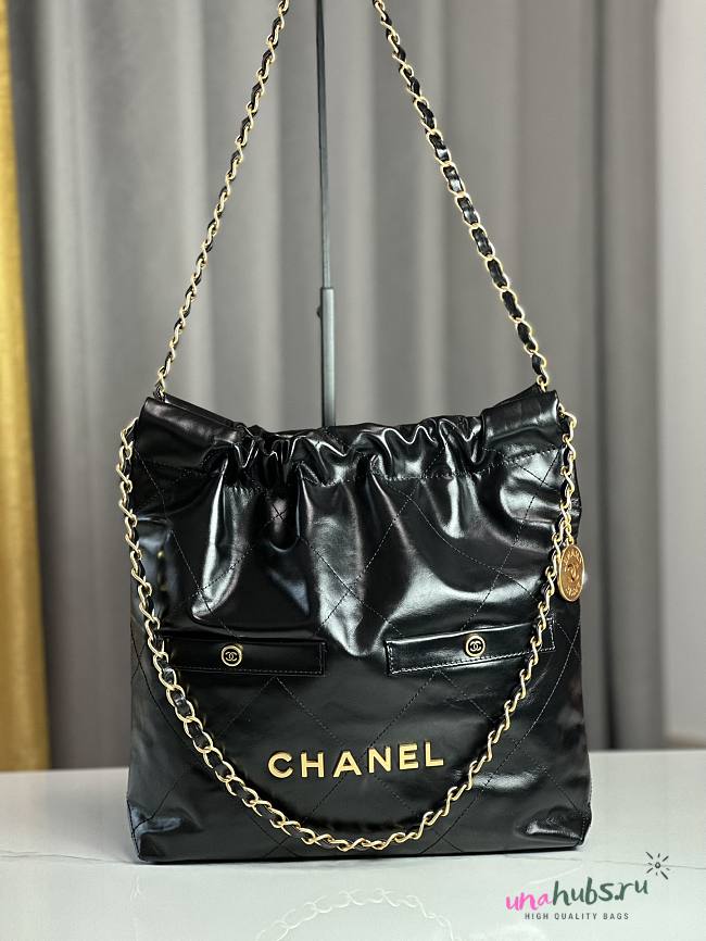 Chanel 22 Bag In Black Leather  - 1